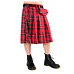 BLACK PISTOL Short Kilt Tartan Red Červená S