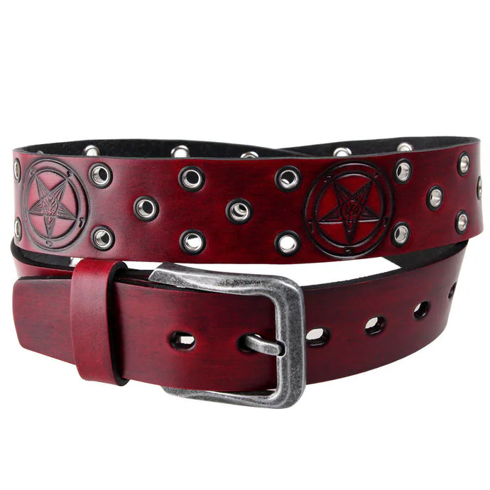 Leather & Steel Fashion Red Ring 120