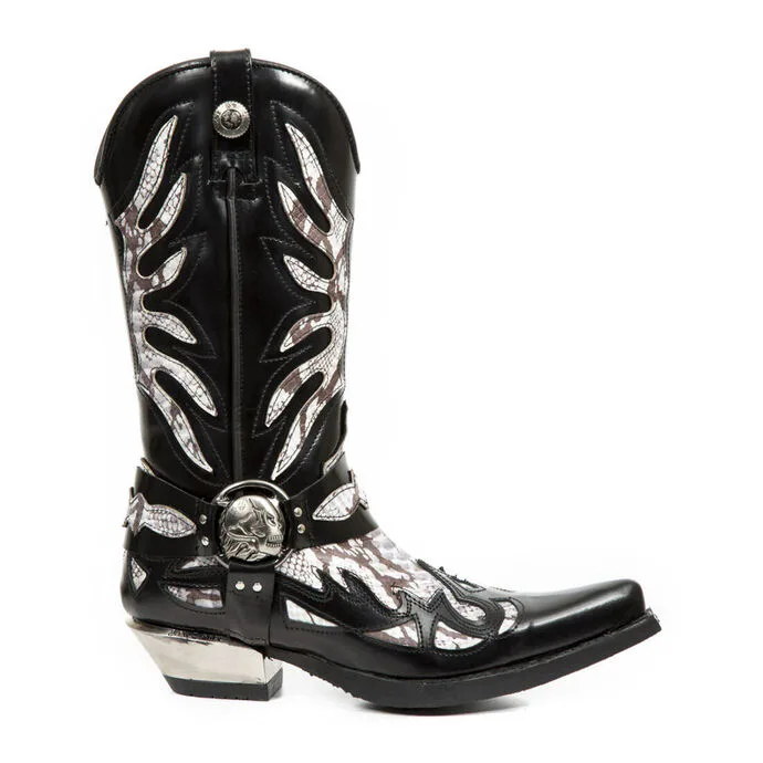 NEW ROCK PITON BLANCO NEGR WEST Černá 39